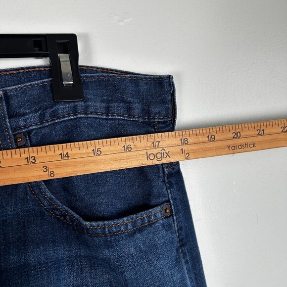 Levis Jeans Mens 33x30 569 Blue Loose Straight Dark Wash Whiskered Cotton Denim - Picture 6 of 8